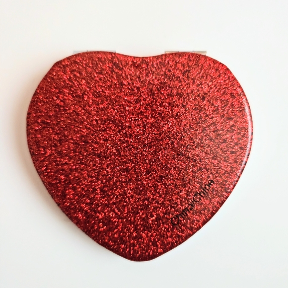 NWT Coach Wine Multi Glitter Heart Compact Mirror - Picture 3 of 8